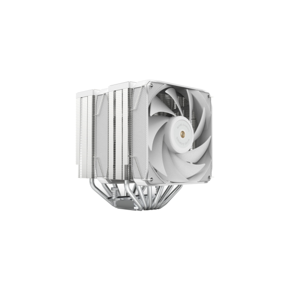 mars gaming mcpu xu6 disipador cpu con 350w de potencia ventilador pwm de 120mm 6 heatpipes hct aletas de aluminio color blanco