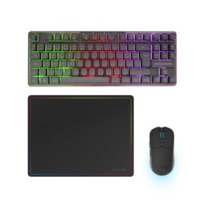 mars gaming mcpwtkl combo pack gaming 3en1 teclado hibrido h mech formato tkl disposicion qwerty es raton 3200dpi switches huano color negro