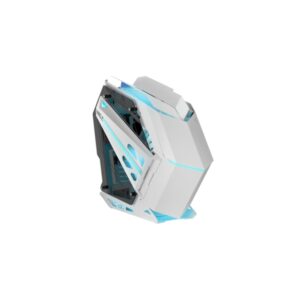 mars gaming mc titan caja torre atx ventanas laterales de cristal templado iluminacion argb hub de iluminacion con mando a distancia 7 ranuras de expansion color blanco
