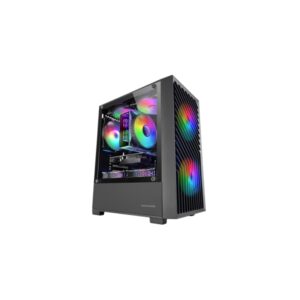 mars gaming mc vortex minitorre ultracompacta 3 ventiladores de 120mm frgb soporte microatx/mini itx doble camara 7 ranuras de expansion color negro