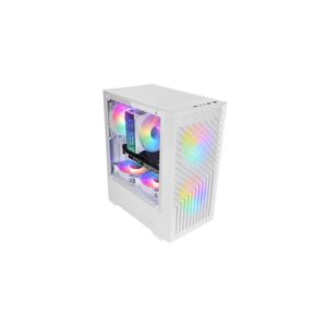 mars gaming mc vortex minitorre ultracompacta 3 ventiladores de 120mm frgb soporte microatx/mini itx doble camara 7 ranuras de expansion color blanco