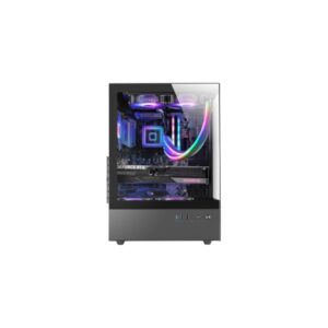 mars gaming mc xo caja torre atx ventilador de 120mm frgb trasero refrigeracion sidecool doble camara 7 ranuras de expansion 487x214x350mm color negro