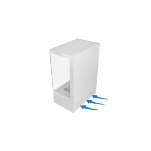 mars gaming mc xo caja torre atx ventilador de 120mm frgb trasero refrigeracion sidecool doble camara 7 ranuras de expansion 487x214x350mm color blanco