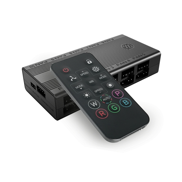 mars gaming mf hub hub de control pwm y argb control de la velocidad e iluminacion mando a distancia 80x40x17mm color negro