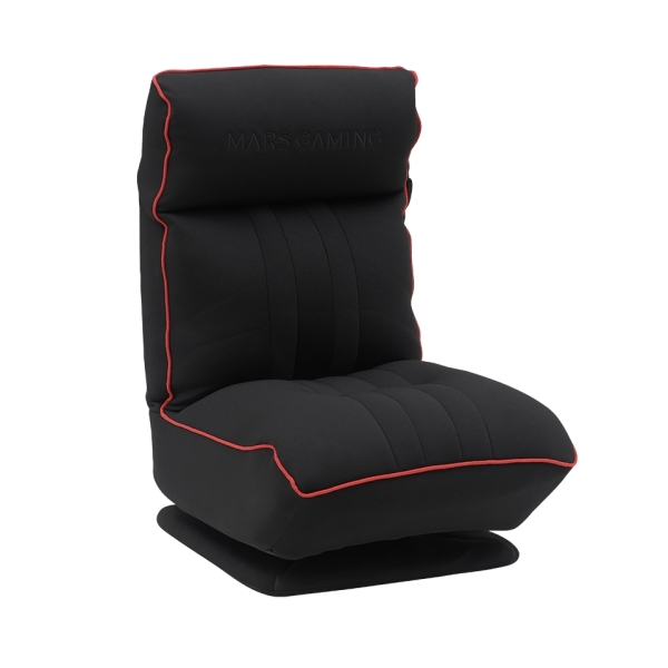 mars gaming mgc throne sofa gaming de espuma de alta densidad base con rotacion 360º respaldo y reposacabezas ajustables plegable tejido transpirable color negro y rojo
