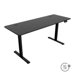 mars gaming mgd ergopro160 mesa gaming motorizada altura regulable hasta 118cm soportes auriculares y bebidas gestion de cables estructura acero 160x60x1.5cm acabado en fibra de carbono color negro