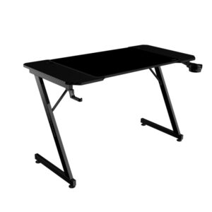 mars gaming mgd x120 mesa gaming soportes auriculares y bebidas alfombrilla xxl estructura acero 120x60x1.5cm acabado en fibra de carbono color negro