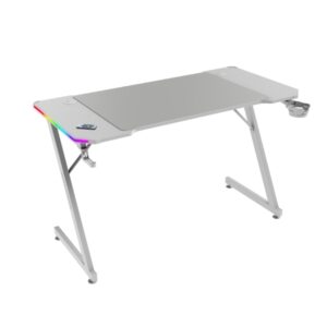 mars gaming mgd x120rgb mesa gaming iluminacion argb con mando soportes auriculares y bebidas alfombrilla xxl estructura acero 120x60x1.5cm acabado en fibra de carbono color blanco