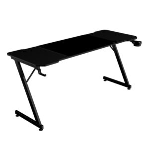mars gaming mgd x160 mesa gaming soportes auriculares y bebidas alfombrilla xxl estructura acero 160x60x1.5cm acabado en fibra de carbono color negro