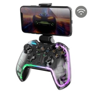 mars gaming mgp bt2 gamepad bluetooth multiplataforma vibracion haptica adaptador para smartphones universal funcion turbo iluminacion rgb color negro