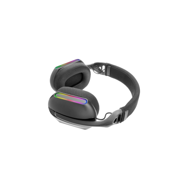 mars gaming mhw pro auriculares gaming bluetooth 5.3 sonido 3d envolvente 7.1 controles integrados microfono dual iluminacion argb 76x200x187mm color negro