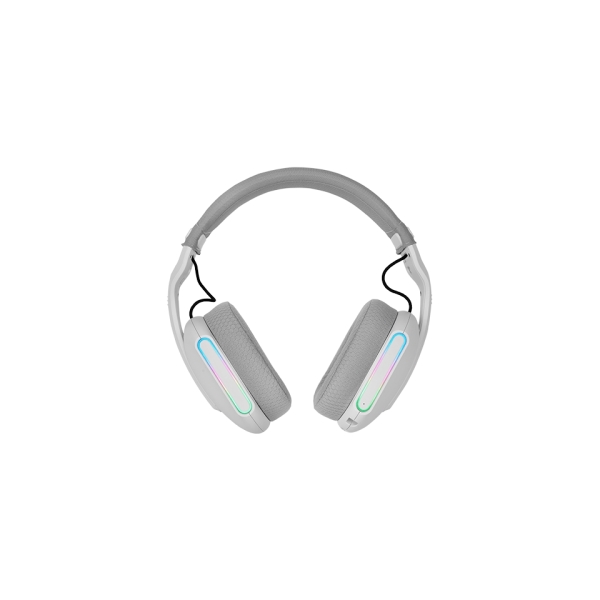 mars gaming mhw pro auriculares gaming bluetooth 5.3 sonido 3d envolvente 7.1 controles integrados microfono dual iluminacion argb 76x200x187mm color blanco