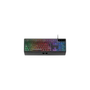 mars gaming mk124 teclado completo hibrido h mech almohadilla integrada disposicion qwerty es iluminacion frgb 450x181x36mm color negro