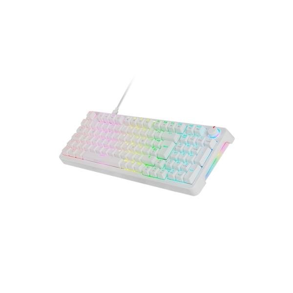 mars gaming mkpro teclado completo hibrido h mech switch skn amarillo disposicion francesa azerty fr iluminacion rgb chroma 385x140x40mm color blanco