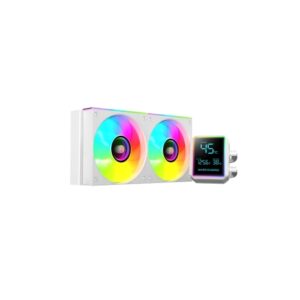 mars gaming ml lcdpro240 kit de refrigeracion liquida potencia 500w pantalla lcd 2.8" bomba opti chamber iluminacion argb color blanco