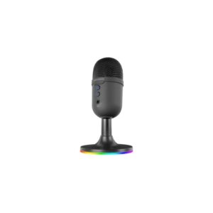 mars gaming mmic cx microfono gaming cancelacion de ruido enc usb plug and play condensador cardioide profesional inclinacion ajustable iluminacion argb tactil 90x90x165mm color negro