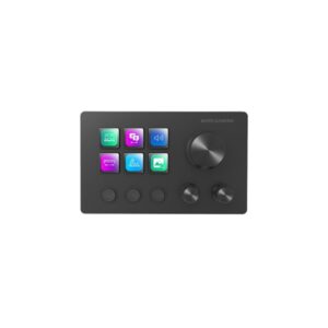 mars gaming msd two dispositivo de control para retransmisiones/streaming, trabajo, gaming 6 teclas lcd y 3 botones 3 ruedas multifuncionales software personalizable 132x81x61mm color negro