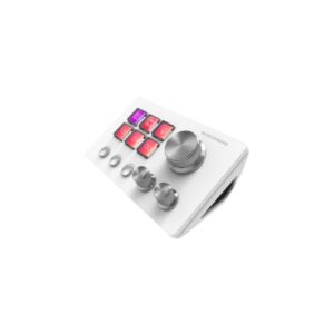 mars gaming msd two dispositivo de control para retransmisiones/streaming, trabajo, gaming 6 teclas lcd y 3 botones 3 ruedas multifuncionales software personalizable 132x81x61mm color blanco