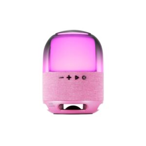 mars gaming ms flow altavoz bluetooth de 15w luces rgb 360 grados bateria de 2000mah compacto alcance hasta 10m color rosa