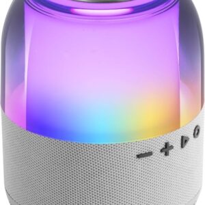 mars gaming ms flow altavoz bluetooth de 15w luces rgb 360 grados bateria de 2000mah compacto alcance hasta 10m color blanco