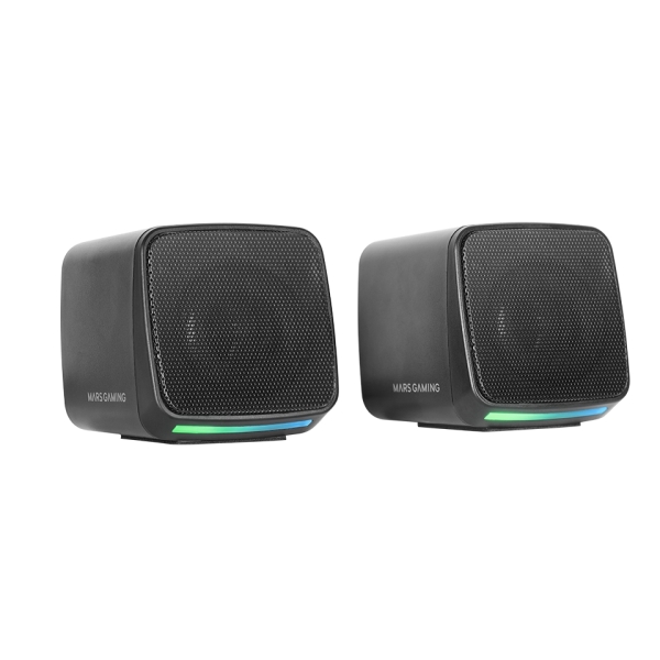 mars gaming ms pro altavoz compacto de 10w alimentacion usb luces rgb jack 3.5mm cable de 80cm color negro