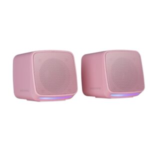 mars gaming ms pro altavoz compacto de 10w alimentacion usb luces rgb jack 3.5mm cable de 80cm color rosa