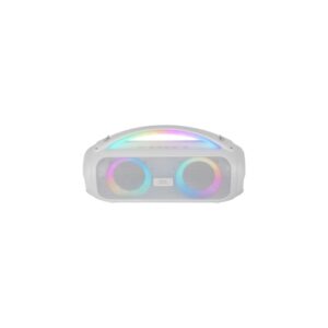 mars gaming ms pulse altavoz bluetooth de 50w luces rgb bateria de 5000mah microfono integrado color blanco
