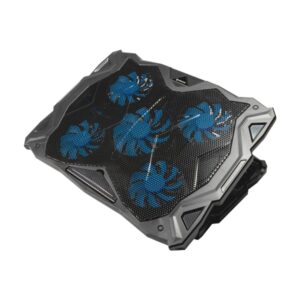unykach candy c500 base de refrigeracion 5 ventiladores led azul altura ajustable en 5 posiciones estructura resistente 2 puertos usb color negro