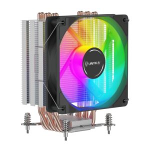 unykach unycool h60 argb disipador cpu multisocket universal ventilador 120mm color negro