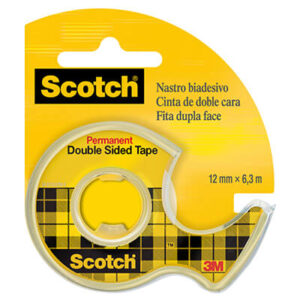 scotch cinta adhesiva de doble cara en dispensador 12mmx6.3m adhesivo permanente multiples usos practico dispensador 7100150066