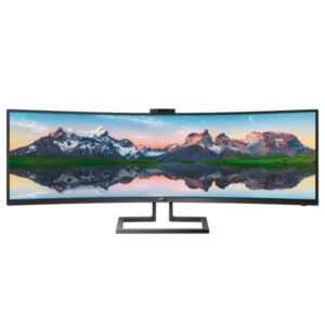 philips p line superwide 499p9h/00 monitor 49" led curvo dwqhd 70hz respuesta 5ms altavoces 10w ajustable en altura, giratorio e inclinable 32:9 hdmi, displayport, usb c vesa 100x100mm
