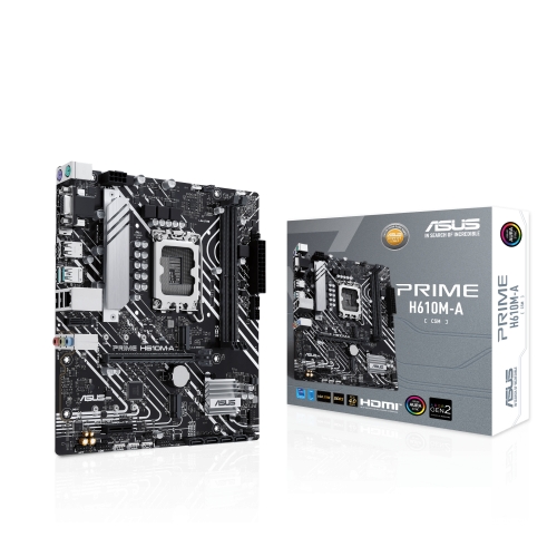 asus prime h610m a csm placa base intel 1700 2x ddr5, 2x m2, 4x sata iii, pcie 3.0, 4.0, usb 2.0, 3.2, rj 45, hdmi, displayport, vga microatx