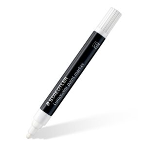 staedtler lumocolor 349 marcador acrilico permanente trazo 2.4 mm aprox. tinta base de agua color blanco