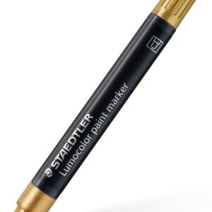 staedtler lumocolor 349 marcador acrilico permanente trazo 2.4 mm aprox tinta base de agua color oro