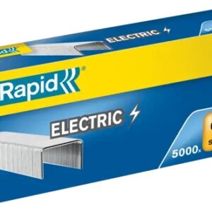 rapid strong caja de 5000 grapas 66/6 electric para grapar hasta 20 hojas alambre reforzado galvanizado patilla de 6mm