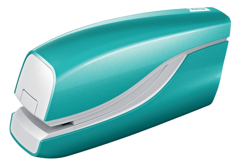 petrus wow e 310 contactless grapadora electrica hasta 10 hojas grapado cerrado utiliza grapas petrus nº10 color turquesa metalizado