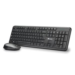 ngs kit teclado inalambrico y raton inalambrico 1200dpi italiano 12 teclas multimedia indicadores led color negro