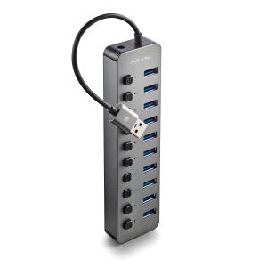 ngs ihub10 hub usb 3.0 10 puertos usb 3.0 con interruptores hasta 5gbps