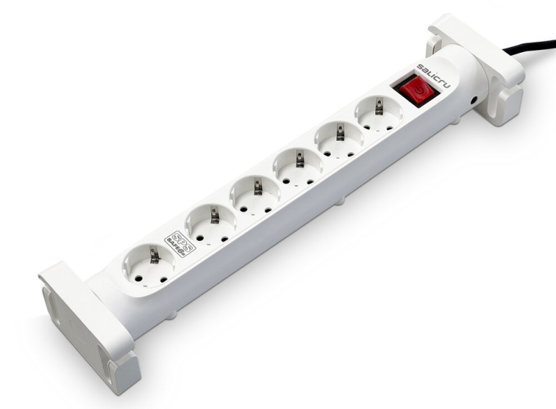 salicru regleta sps safe 6s protectores electricos activos de ultima generacion 6 tomas schuko color blanco