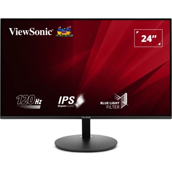 viewsonic monitor 23.8" led ips fullhd 120hz respuesta 5ms hdmi vesa 75x75mm color negro