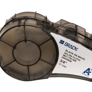 brady m21 750 499 cinta de etiquetas original de nylon texto negro sobre fondo blanco ancho 19,05mm x 4,88m