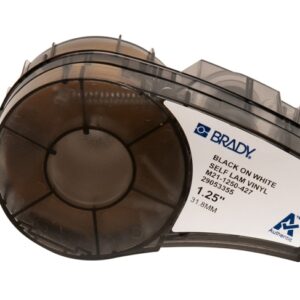 brady m21 1250 427 cinta de etiquetas original vinilo autolaminable texto negro sobre fondo blanco ancho 31,75mm x 4,30m
