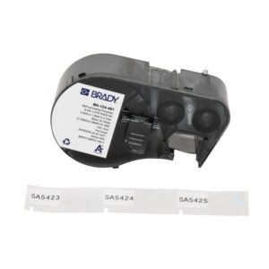 brady m4 124 461 cinta de etiquetas original poliester autolaminable para laboratorio texto negro sobre fondo blanco ancho 41,91mm x alto 12,70mm