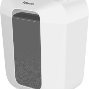 fellowes lx50 destructora de papel manual corte en particulas p 4 destruye hasta 9 hojas a la vez capacidad de la papelera 17l color blanco