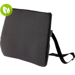fellowes comfort breyta respaldo lumbar espuma con contenido reciclado correa ajustable funda de tejido de poliester 100% reciclado color negro