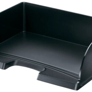 leitz plus jumbo bandeja portadocumentos de gran capacidad acceso apaisado hasta 10uds apilables color negro