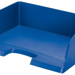 leitz plus jumbo bandeja portadocumentos de gran capacidad acceso apaisado hasta 10uds apilables color azul