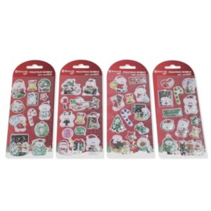 bismark pack de pegatinas bubble con confetti papa noel packs con diseños diferentes aleatorios