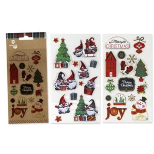 bismark pack con 1 hoja de pegatinas navideñas 2 diseños aleatorios