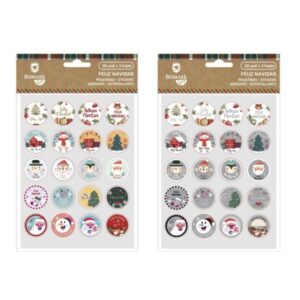 bismark pack de 60 pegatinas navideñas ideales para decorar regalos